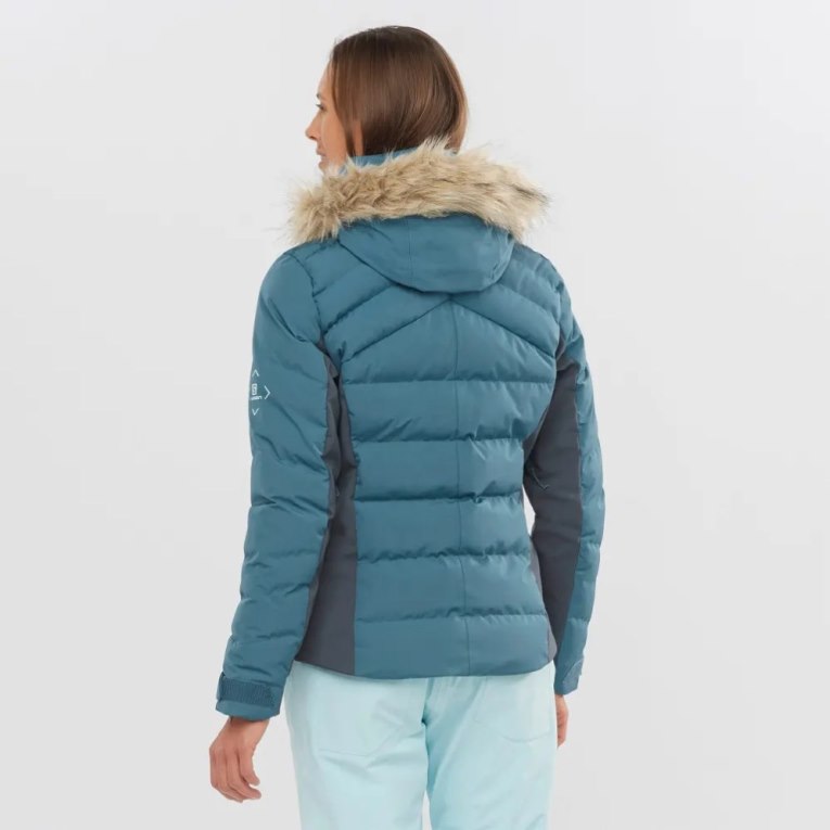 Chaquetas De Esquí Salomon Stormcozy Insulated Hoodie Mujer Turquesa | MX GWPL520